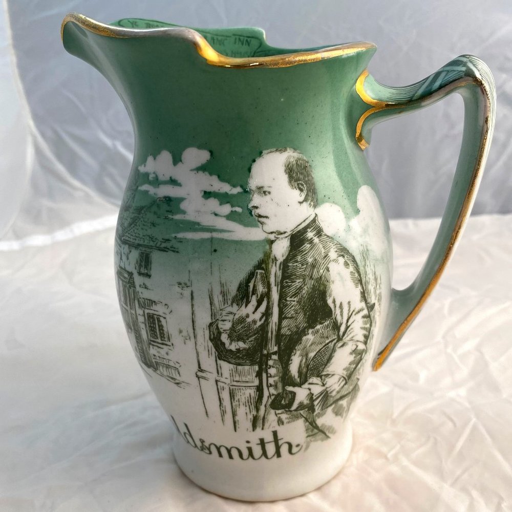 Vintage Royal Doulton Green Goldsmith Pitcher